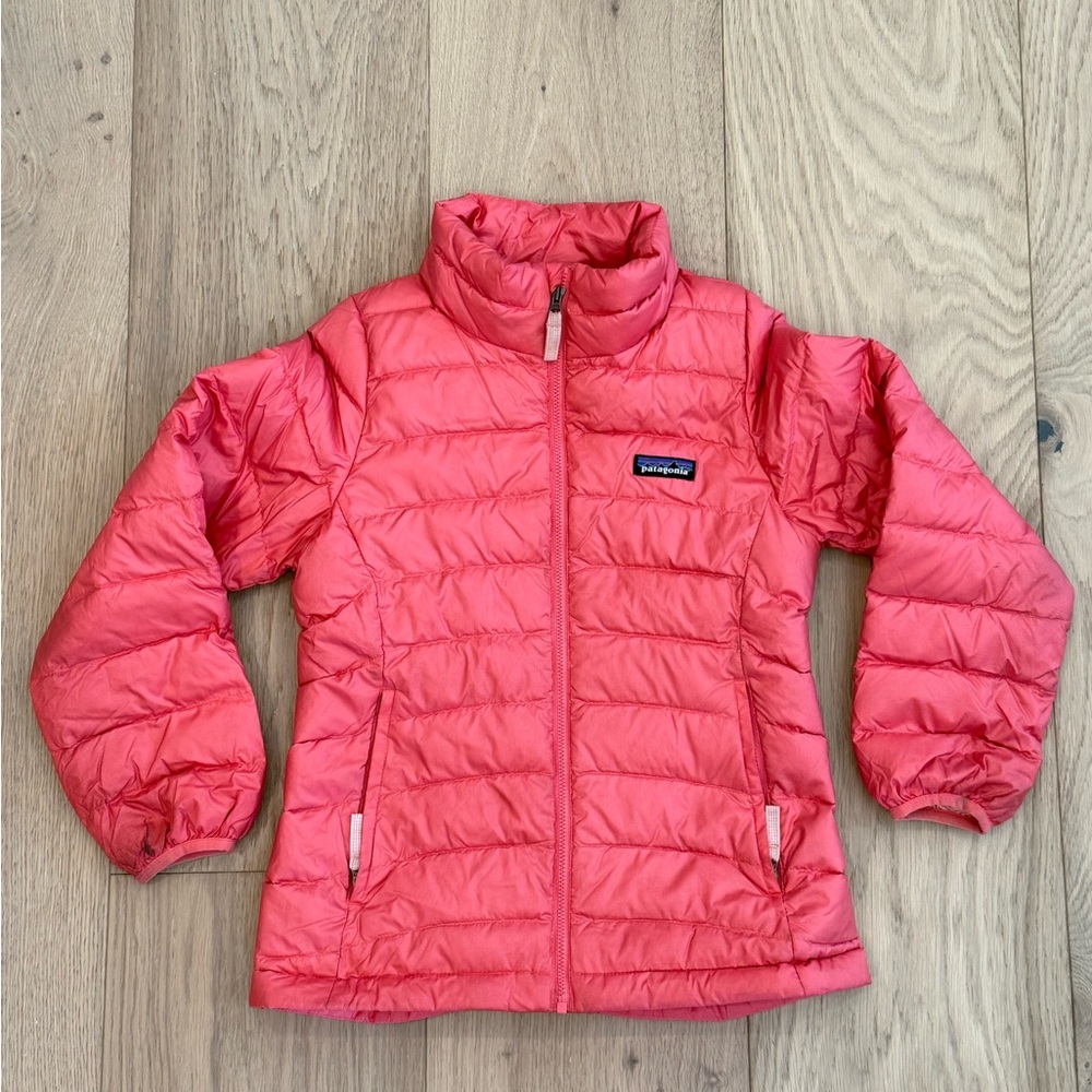 Patagonia Puffer Jacket Down Sweater Pink Girls Size Small 7-8